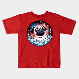 pug dog in the galaxy Kids T-Shirt